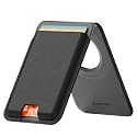 Sinjimoru Magnetic Wallet Stand for MagSafe, 3-Card Holder, Black