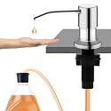 Sink Soap Dispenser, Kichen Sink Soap Dispenser, Good Suction Pwer, 47" Extension Tube kit, Under Sink Soap Dispenser Pump, No Need More Refills（Brushed Nickel）