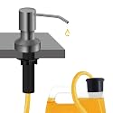 Sink Soap Dispenser for Kitchen Sink, Countertop Built in Sink Soap Dispenser with 47” Extension Tube kit, No Need to Fill The Little Bottle Again (Gray)