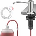 Sink Soap Dispenser, OHiHi Kitchen Sink Soap Dispenser with 47" Extension Tube, Wide Pump Head Base, No Water Leaking, No Need to Fill The Little Bottle Again, Chrome