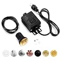 Sink Top Air Switch Kit Garbage Disposal Part by CLEESINK (SHORT/2.5", Polished Gold)