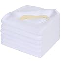 SINLAND Microfiber Facial Cloths Fast Drying Washcloth 12inch x 12inch White 6 pack