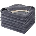 SINLAND Microfiber Facial Cloths Fast Drying Washcloth 12inch x 12inch Grey 6 pack …