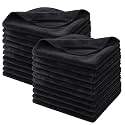 SINLAND Microfiber Facial Cloths Fast Drying Washcloth 12inch x 12inch Black 20 Pack