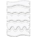 Sinload 5 Pcs Quilting Ruler and Templates 10.2 Inches Waves Ruler