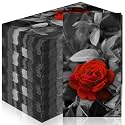 Sinmoe 100 Pack Red Rose Floral Napkins Disposable Paper Hand Towels 2 Ply Decorative Dinner Guest Towels Flower Cocktail Napkins for Bathroom Toilet Powder Room Wedding Bridal Shower