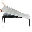 SINOSSO Soft Velvet Bedroom Bench Cover, (48"- 62") L x (15"- 20") W Stretch Washable Upholstered Protector Rectangle Long Chair Slipcover, (XL, Light Grey)