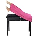 SINOSSO Soft Velvet Piano Bench Cover, (20"- 26.5") L x (11.8"- 15.7") W Rectangle Stretch Washable Stool Upholstered Protector Slipcover, (S, Hot Pink)
