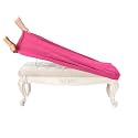 SINOSSO Soft Velvet Shoe Bench Cover, (36.5"- 48") L x (13.8"- 18") W Stretch Washable Dining Bench Upholstered Protector Rectangle Chair Slipcover, (L, Hot Pink)