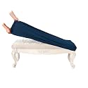 SINOSSO Soft Velvet Shoe Bench Cover, (36.5"- 48") L x (13.8"- 18") W Stretch Washable Dining Bench Upholstered Protector Rectangle Chair Slipcover, (L, Navy Blue)