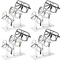 Sintuff 4 Pcs 3 Tier Acrylic Sunglasses Rack, Eyeglasses Stand