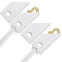 Sintuff 4 Pcs Flagpole Snap Hook Cover, White Vinyl, Fits 3.25–3.5 in Hook
