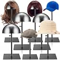 Sintuff 8 Pcs Metal Hat Stand for Display 7.9-15.7", Square Base, Black