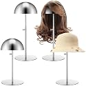 Sintuff 4 Pcs Metal Hat Stand for Display 7.9-15.7", Round Base, Silver