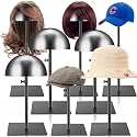 Sintuff 4 Pcs Metal Hat Stand for Display 7.9-15.7", Square Base, Black