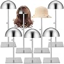 Sintuff 4 Pcs Metal Hat Stand for Display 7.9-15.7", Square Base, Silver