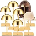 Sintuff 4 Pcs Metal Hat Stand for Display 7.9-15.7", Square Base, Gold