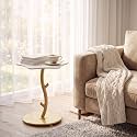 Sintuff Marble Drink End Side Table 19 x 17 x 14 in,Modern Marble