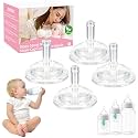 Sippy Spouts for Philips Avent Anti-Colic Baby Bottles, Food Grade Soft Silicone Straw Cup Nipples, [Variable Flow] [Spill-Proof] [BPA-Free],6m+, 4 Count (Straw Nipples)