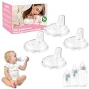 Sippy Spouts for Philips Avent Anti-Colic Baby Bottles, Food Grade Soft Silicone Sippy Cup Nipples, [Variable Flow] [Spill-Proof] [BPA-Free],6m+, 4 Count (Sippy Nipples)
