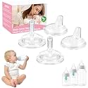 Sippy Spouts for Philips Avent Anti-Colic Baby Bottles, Food Grade Soft Silicone Sippy Cup Nipples, [Variable Flow] [Spill-Proof] [BPA-Free],6m+, 4 Count (Sippy + Straw Nipples)