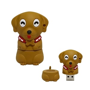SippyTalesCute Dog USB Flash Drive Brown Puppy