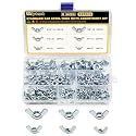 Siptenk 125PCS #6-32#8-32#10-24 1/4"-20 3/8"-16 5/16"-18 SAE Wing Nuts