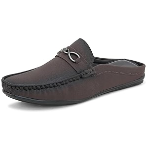 SIR CORBETT Leather Back Open Loafers Shoes