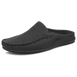 SIR CORBETT Leather Back Open Mule Loafers