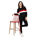 SIRGO Womens Trendy Black Tracksuit Set for