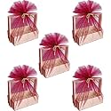 SIRI DECORE Wooden Basket Hamper For Gift Decoration Empty House Hold Decorations Pine Wood Gifting Basket|Fancy Handmade Basket Ideal For Gifting (Square Basket) Box 8X5X2.5 Inch, 550 Gm Pack Of 5