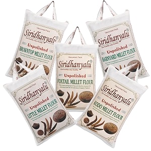 siridhanyalu Unpolished Organic Millet Flour Combo