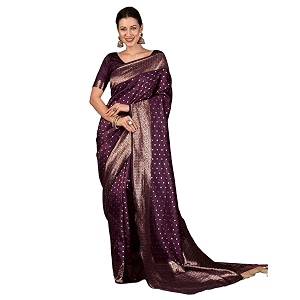 SIRIL Womens Banarasi Soft Silk Saree Pure