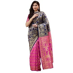 SIRIL Womens Banarasi Weaving Soft Silk Saree