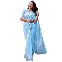 SIRIL Women39s Chanderi Cotton Jacquard Saree with