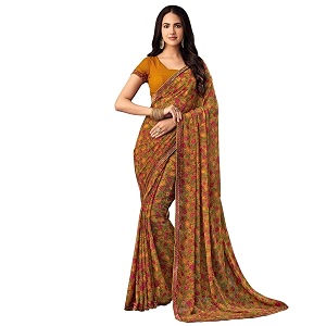 siril chiffon saree with blouse piece 1492s162_mustard light_one size