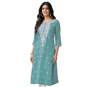SIRIL Womens Cotton Blend Straight Fit Straight