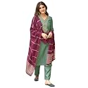 SIRIL Women39s Cotton Blend Sequence Embroidery Straight