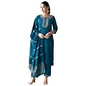 SIRIL Women39s Cotton Blend Embroidery Straight Kurta