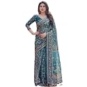 SIRIL Women39s Cotton Linen Printed Handloom Saree