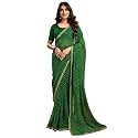 SIRIL Women's Georgette Bandhani Printed Saree With Unstitched Blouse Piece