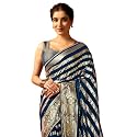 SIRIL Women39s Georgette Foil Printed Saree with