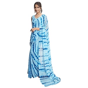 SIRIL Womens Georgette Printed One Minute Saree