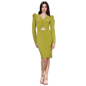 SIRIL Western Dress Lycra Solid Dress