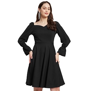 SIRIL Womens Full Sleeve Polyester Solid Fit