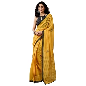 SIRIL Womens Printed Chanderi Cotton One Minute