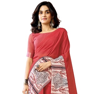 SIRIL Womens Printed Chanderi Cotton One Minute