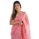 SIRIL Women39s Silk Blend Sequence Embroidery Saree