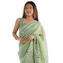 SIRIL Women39s Silk Blend Sequence Embroidery Saree