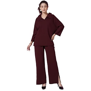 SIRIL Womens Solid Co-Ord Set